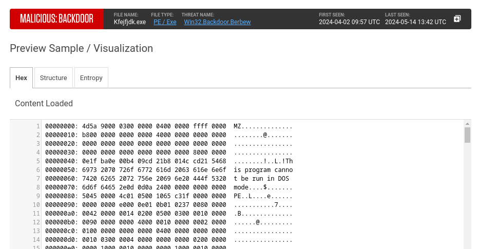 Preview tab showing a section of code