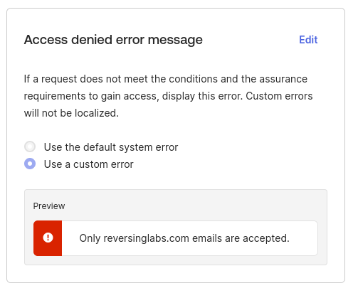 Error Messages