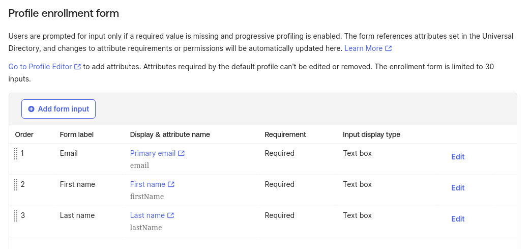 Profile Enrollment Form
