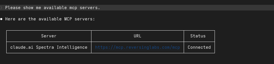 List of available servers
