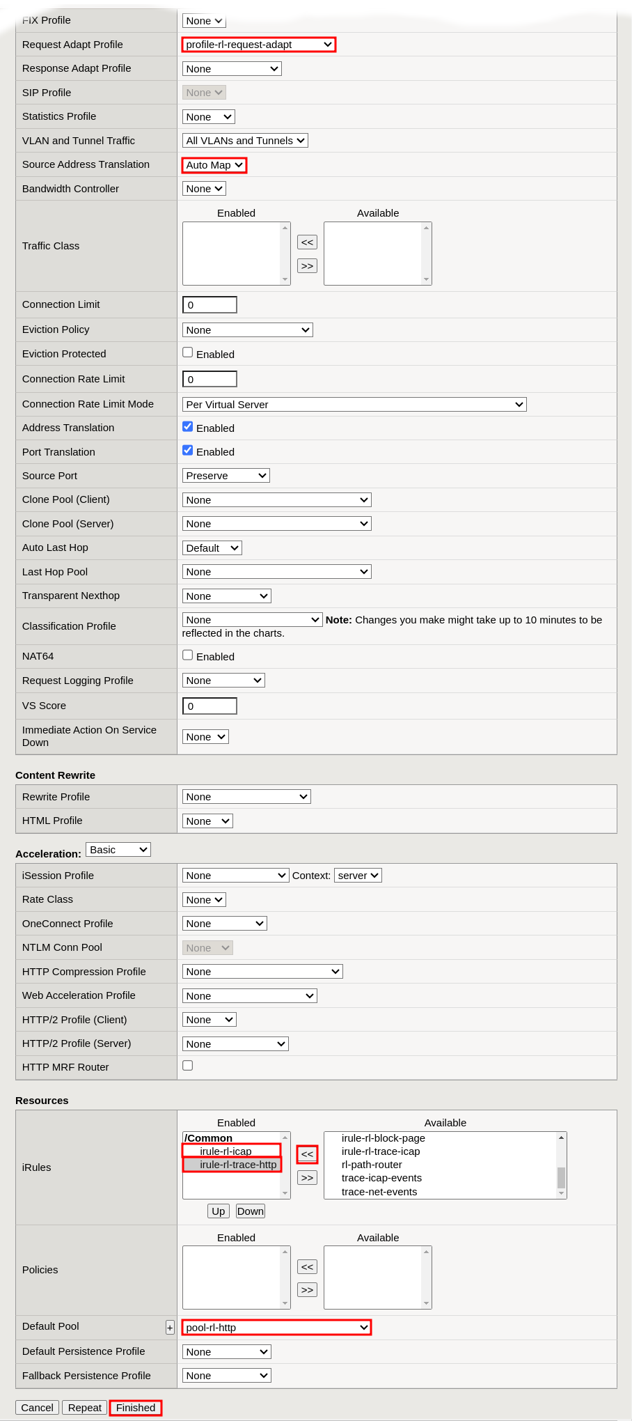 HTTP Virtual Server