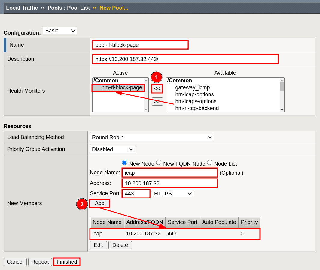 ICAP REQMOD Block Page requests