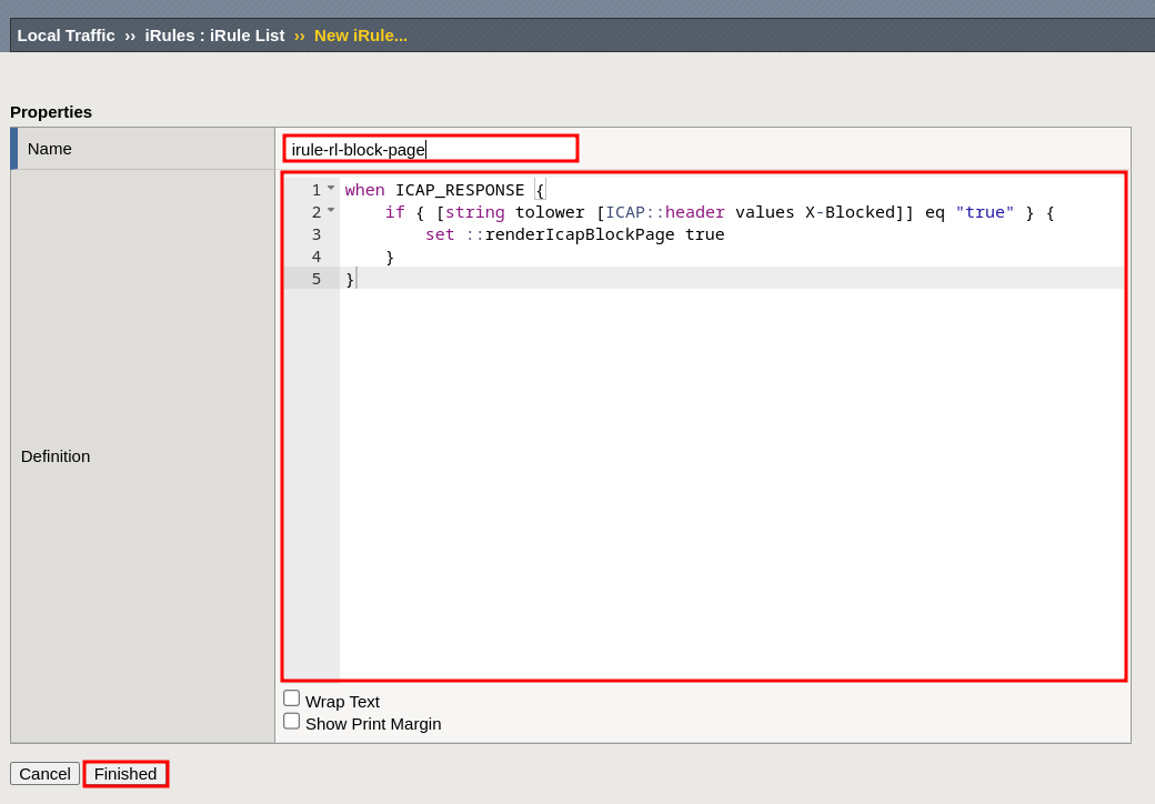 ICAP Block Page HTTPS Health Monitor