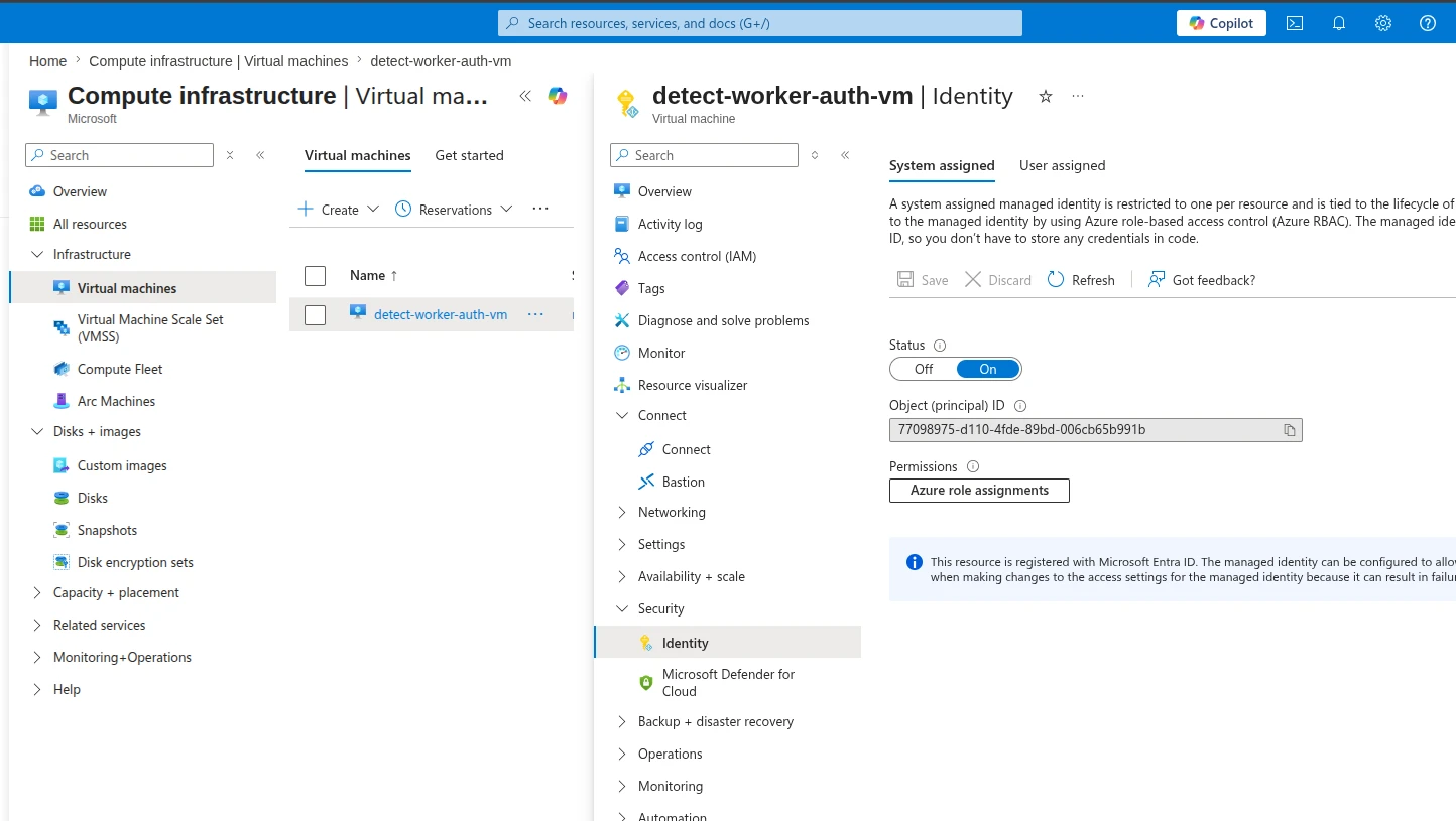 Screenshot showing the Azure Portal interface