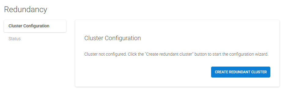 Create Redundant Cluster