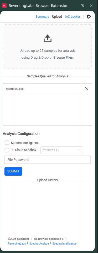 Browser extension context menu