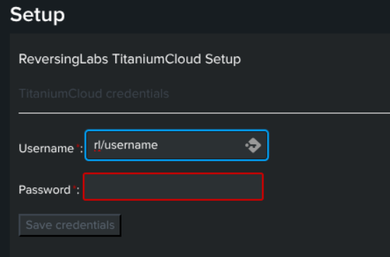 Titanium credentialsform